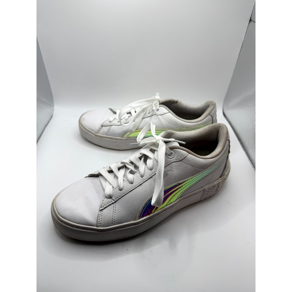 Puma Vikky Classic 388576-01 Womens US 8.5 Sneakers White Leather Low Top Shoes